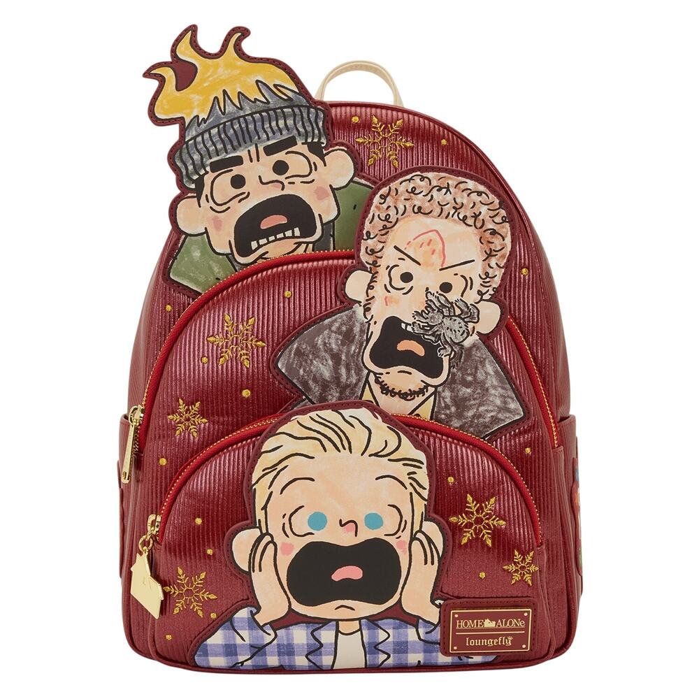 Loungefly Home Alone Triple Pocket Mini Backpack - New